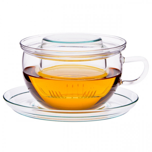 Trendglas TEA TIME mit Glasfilter (0,4L)