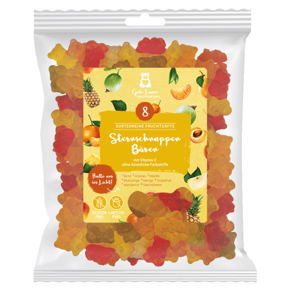 Sternschnuppen Bären 8-Säfte GELB Fruchtgummi (500g)