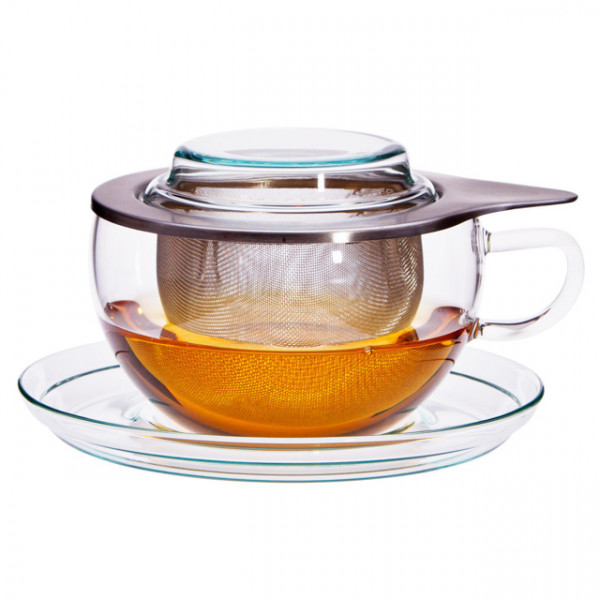 Trendglas TEA TIME mit Edelstahlsieb (0,4L)