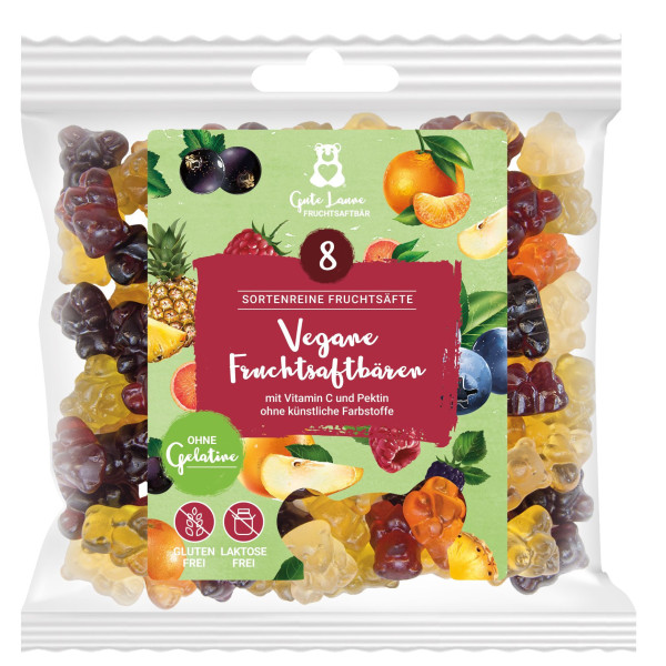 Vegane Fruchtsaftbären 8-Säfte Fruchtgummi (150g)